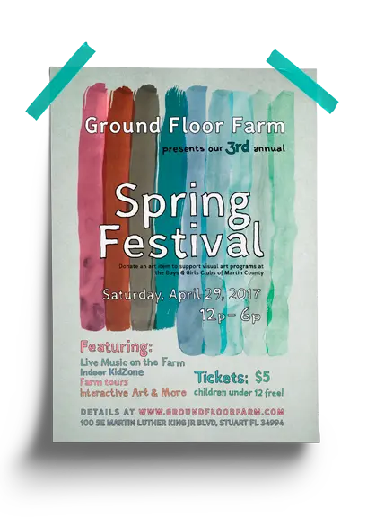 Ground Floor Farm - 'Spring Festival' Poster 