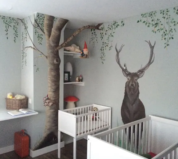 Forest Assembly - Nursery interior mural 1